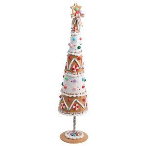 NEW Large 26in CUPCAKES & CASHMERE Gingerbread Cone Tree